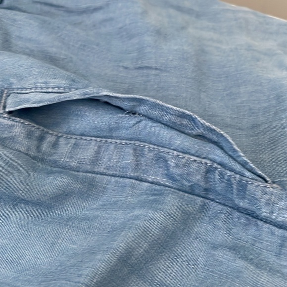 Chelsea & Theodore Chambray Pull On High Rise Shorts size XL - Picture 6 of 8